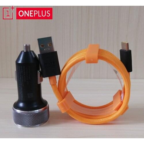 Original Oneplus Dash Charging Car Charger with 100CM Warp Type-c Cable Quick charge For Oneplus 7 6T 6 5T 5 3t 3