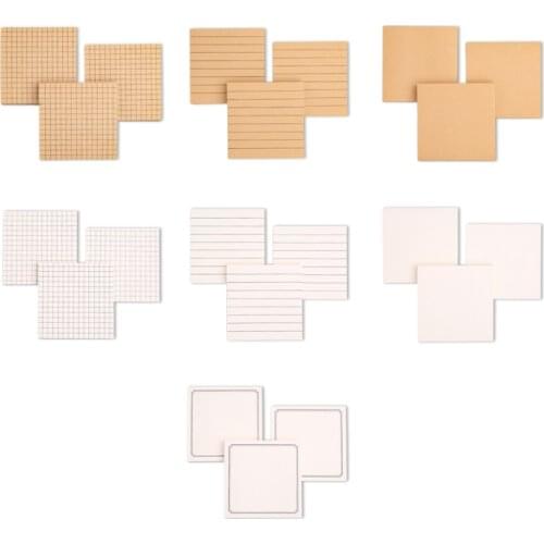R9UA Creative Sticky Note Pad 80 Sheets/pad Starry Blank Horizontal Grid Note Paper Recyclable N Posts Memo Pads for students