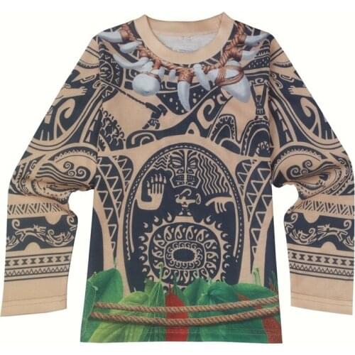 Long Sleeves Pyjamas Set for Toddler 3-8T Kid Boys Winter Pajamas Halloween Maui Costume Child Shirt Cotton Sleepwear