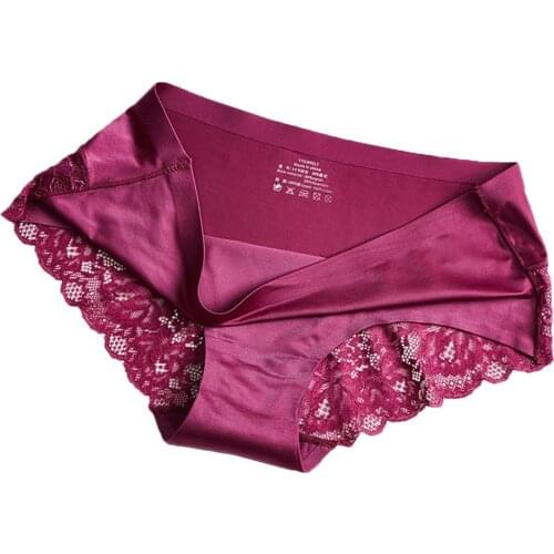 Sexy Lingerie Underwear Women Lace Thong Panties Fashion Underpants Briefs M-2XL Satin and silky нижнее белье женское U