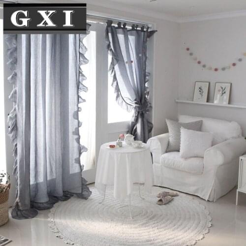 GXI Luxury Sheer Curtains for Living Room Smooth Fabric With Tassel for Girls Window Treatments Drapes Wedding Decor