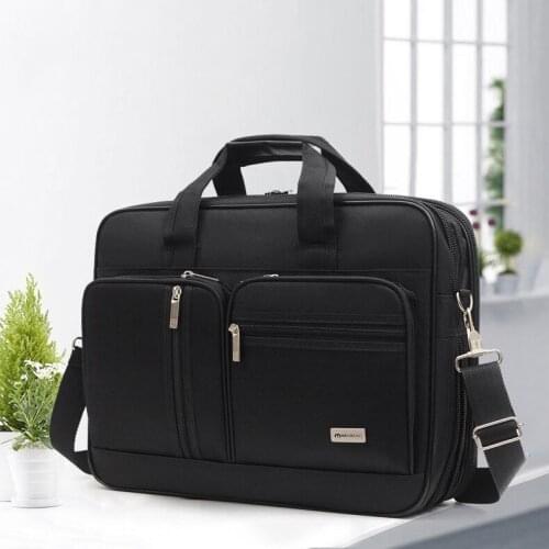 Shoulder A4 Document Storage Bag Business Briefcase Office Laptop Phone Pouch Travel Clothes Wallet Glasses Organize Crossbody