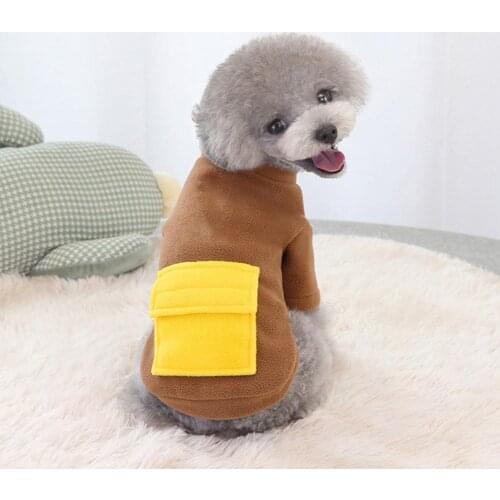 Sweatshirt Zipper Closure Polyester Warm Puppy Coat Dog Accessories for Pet Unisex Easy to Wearing Washable