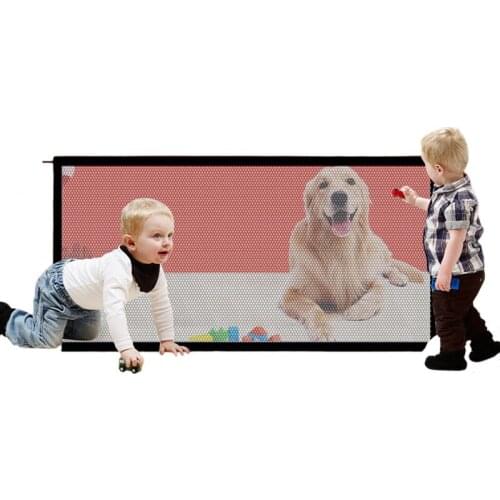 Dog Isolation Gate Net Portable Folding Pet Isolation Obstacle Safety Punch-free Fence Accessories Pet Dog Supplies