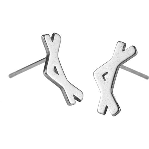 ZST0034 Best selling 2020 design artistic small earring fresh branch stainless steel cute lady earring Valentines Day gift