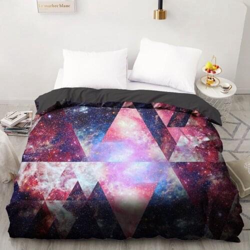 1PCS Duvet Cover,3D Printing Quilt Cover 220x240/200x200/140x200/150x200,Colorful Starry sky Bedding King/Queen/Double Drop Ship