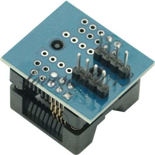 1PCS SOIC8 SOP8 to DIP8 Wide-body Seat Wide 200mil Programmer Adapter Socket Blue