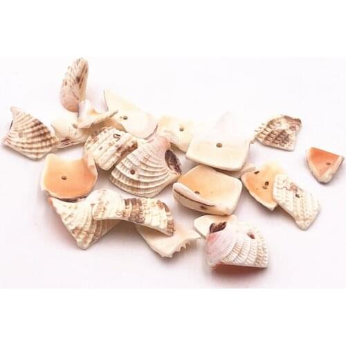 50pcs about 40g Irregular Mediterranean style natural shell wool slice navigation home DIY professional decorative accessories