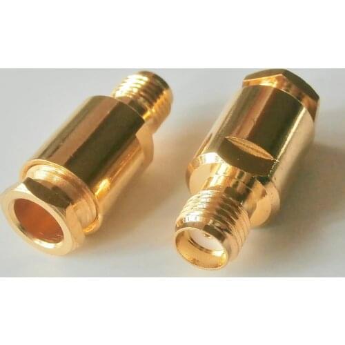 10X Pcs High-quality RF Connector SMA Female plug Clamp Solder for RG58 RG142 RG223 RG400 LMR195 Cable Coax Brass GOLD Plated