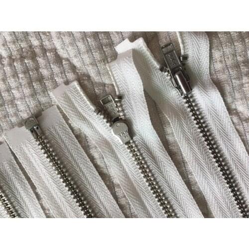 2pcs/lot Ykk Zipper White Open End Metal Childrens Coat Sewing Clothing Tailor Accessories