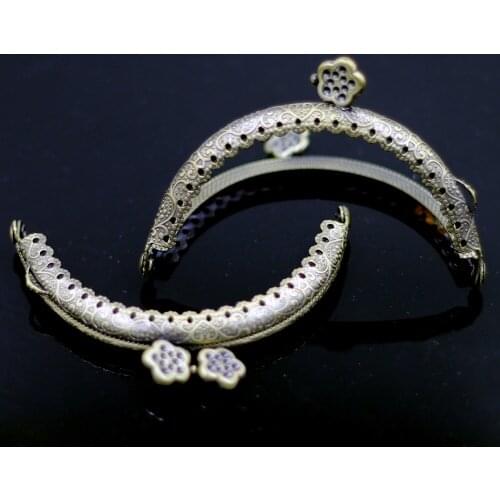 2PCS Women Clutch Lock Arch Metal Purse Frames Kiss Clasps Buckles 8.5cm Plum Blossom DIY Handbag Handles Sewing Hardware Parts