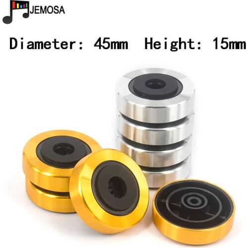 4PCS Turntable Feet Amplifier Feet Speaker Shork Absorption Aluminum Speaker Rubber Feet 45mm*15mm Turntable Speaker