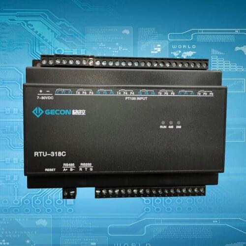8-channel PT100 High-precision Industrial-grade Temperature Acquisition Controller, Modbus RS485 RS232 Dual Serial Port