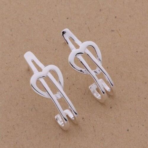 AE255 Hot sterling earrings , fashion jewelry , of science and technology heart /cecakvja aoeajfla silver color