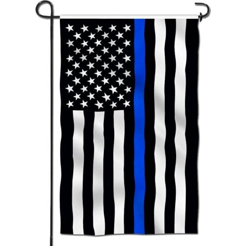 Anley Double Sided Premium Garden Flag, Thin Blue Line USA Decorative Garden Flags - 18 x 12.5 Inch