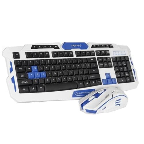 Wireless Keyboard Mouse Combo Set USB 2.4Ghz 1600DPI Gaming Gamer Game Mice Multimedia Waterproof for Computer PC desktop