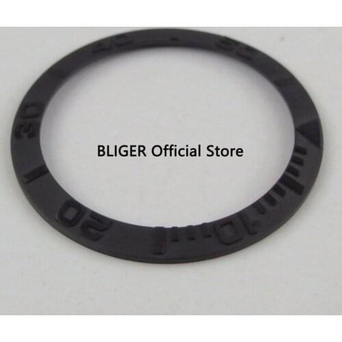 BLIGER 38MM Black Ceramic Bezel Top quality Watch Bezel insert Watch Fit SUB Automatic Movement Watch BB30