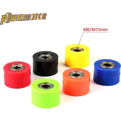 Motorcycle Drive Chain 8mm Pulley Roller Slider Tensioner Wheel Guide For Pit Dirt Street Motorcycle Bike CRF YZF EXC RMZ KLX