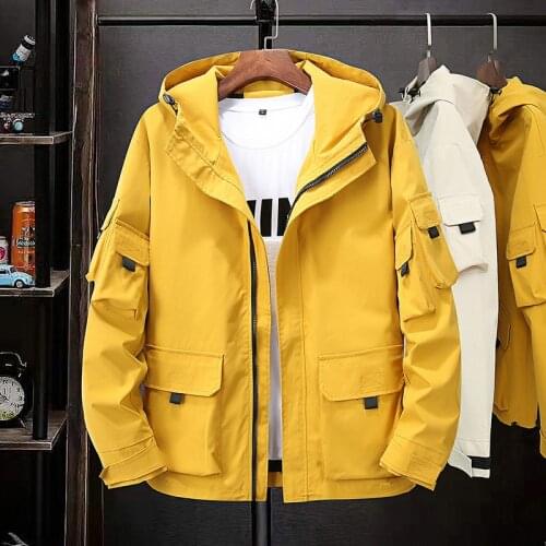 Black Hoodies Men Teenager Autumn Jacket Juvenile Plus Size 6XL 7XL 8XL 9XL Mens Windbreaker Yellow Red Cargo Mens Clothes