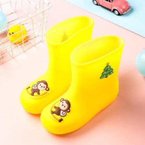 Rain Boots Kids Boys Non-slip Rubber Boots Toddler Girls Waterproof Water Shoes Warm Children Rainboots four Seasons Remo Babie