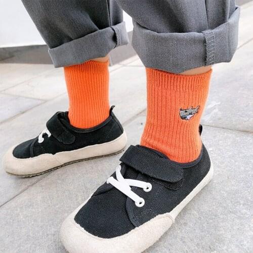 Kids Cotton Long Socks Autumn Winter Children Toddler Girl Boy Warm Cute Knit School Shark Animal Colorful Sock Baby Accessories
