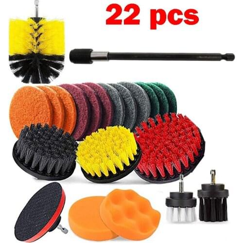 Electric Drill Brush Power Scrubber Brush Cleaning Tool Set For Bathroom Shower Tile and Grout All Purpose Cleaning Brush Kit