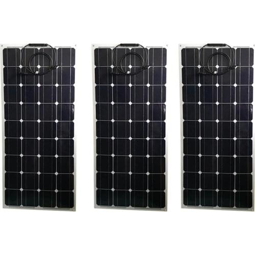 Flexible Zonnepaneel 12 volt 100 watt 3 Pcs Solar Panels 300w Solar Charger Battery Boat Car Marine Yacht Camp Caravan Phone