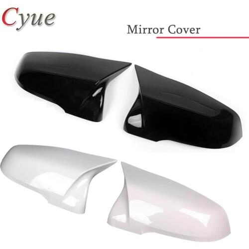 1Pair ABS Black/White Mirror Cover For BMW X1 F48 X2 F39 F46 F45 F49 F52 G29 rearview Mirror cover 2014-2019