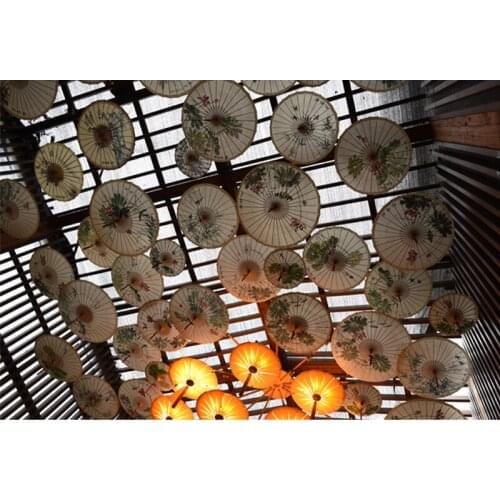 Small paper umbrella can customize kindergarten DIY blank handmade painting color decorative bar party home decoration