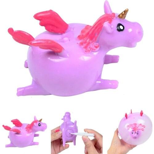 Cute Blowing Animals Inflate Unicorn Squishy Vent Balls Antistress Hand Balloon Funny Party Sports Games Fidget Toys for Kids