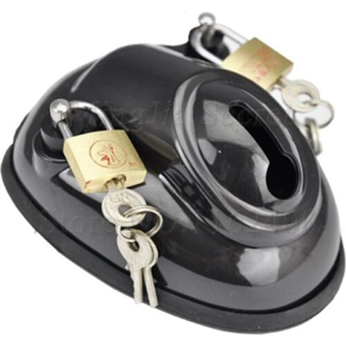 Plastic Male Chastity Device with 2 Lock,Cock Cages,Penis Lock,Penis Rings,Fetish Slave Bondage Restraint Sex Toys for Man