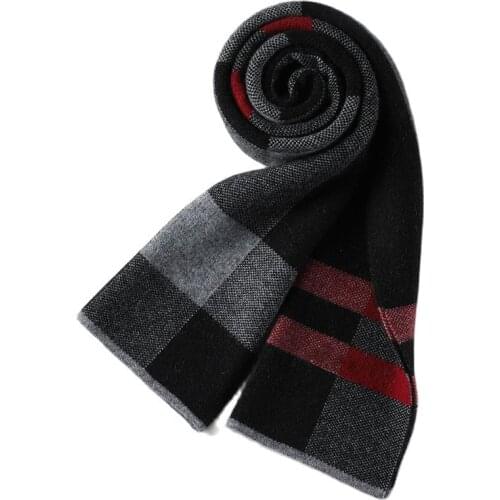 2021 Mens Winter Cashmere Scarf With Warm Knit Men Business Neck Protection