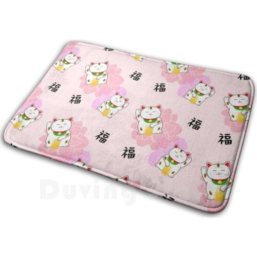 Lucky Cat Of Fortune Soft Non-Slip Mat Rug 1313 Carpet Cushion Maneki Neko Maneki Cat Japan Japanese Culture
