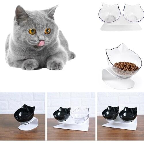 Non-slip Cat Bowl Double Bowls With Raised Stand Pet Food And Water Bowls For Cats Dogs Feeders Cat Bowl Pet Supplies