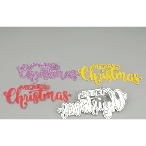 New Merry Christmas Letter Metal Cutting Die Scrapbooking Engraving Stamps Paper Card Album Decoration