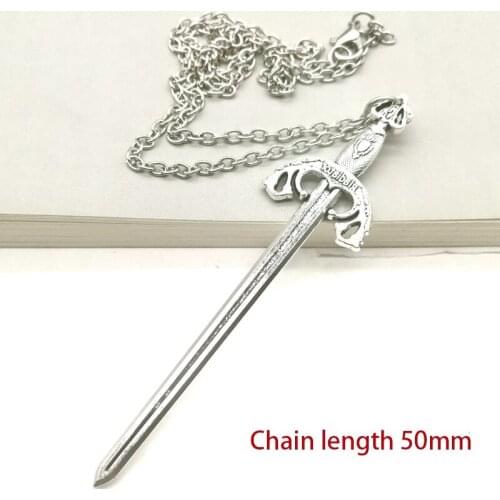 New Sword Necklace Sword Pendant Samurai Long Necklace Dagger Tarot Mysterious Dark Classical Gift Men and Women