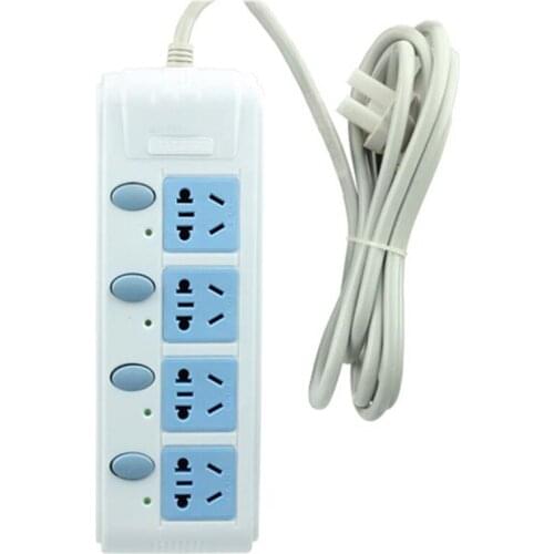 Power Strip Socket 250v 10A 3M/5M Extension Cord Socket 4 Power Sockets Power Strip Plug Electrical With independent Switch
