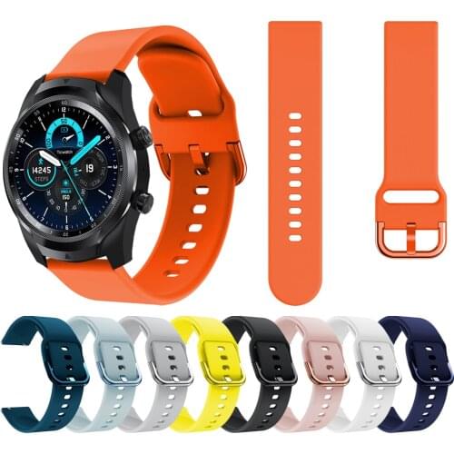 Replacement Silicone Strap For TicWatch Pro2021 4G/Pro 3 GPS/GTX/S2/E2/2/E Band Watch Straps Bracelet Watchband Wristband Belt