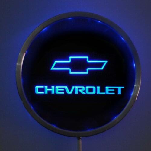 Rs-d0032 CHEVROLET LED Neon Light Round Signss 25cm/ 10 Inch - Bar Signs with RGB Multi-Color Remote Wireless Control Function