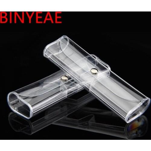 Ultra-Light Transparent Glass Box PVC Material Small Sunglasses Case Women Men Myopia Nerd Eye Glasses Waterproof Clear Case
