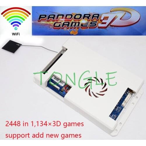 WIFI Arcade Kit Pandora Game 3D 4018/2448 in 1 game board + 8 way joystick American HAPP Style Push Button for Arcade Machine