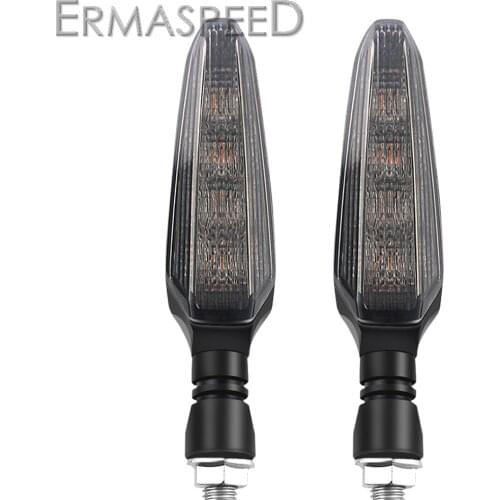 1 Pair Motorcycle Turn Signals Smoked Indicator Brake Light Waterproof LED Blinker Flasher For Motocross Off Road Moto Scooters