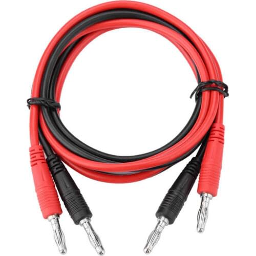 2Pcs/Lot Alligator Clips 4mm Banana Plug to Banana Plug Test Cable Multimeter Testing Cable Durable Wire&Conductive Metal P1041