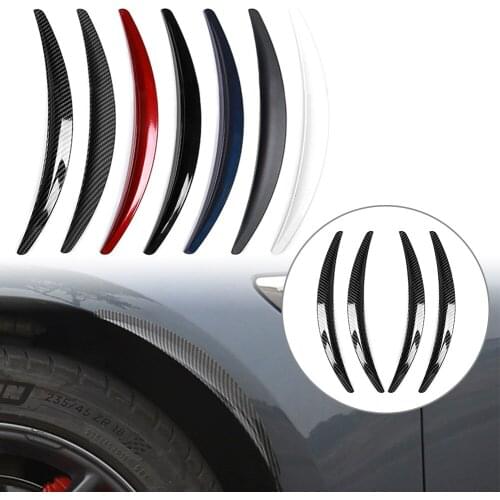 4Pcs/Set Car Wheel Eyebrow Arch Trim Side Fender Flare Strip For Tesla Model 3 2017 2018 2019 2020