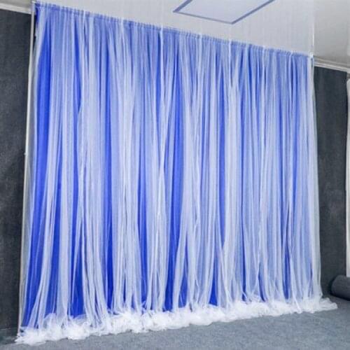 Wedding Props Veil for Background Wall Metal Arch Decoration Stage Welcome Area Cloth Curtain and Snow Yarnd Party Decoration
