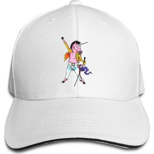 Freddie Mercury Unicorn Acrylic Golf sun casquette R250 Vintage Mens Womens caps