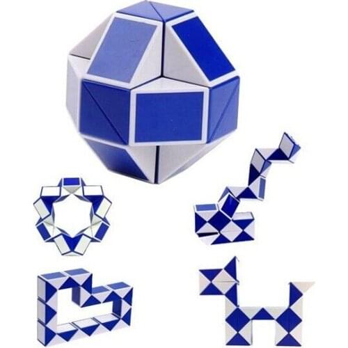 Classic 24 Parts Twist Magic Snake Puzzle Brain Teaser IQ Ruler Puzzles Game for Children Kids Adults