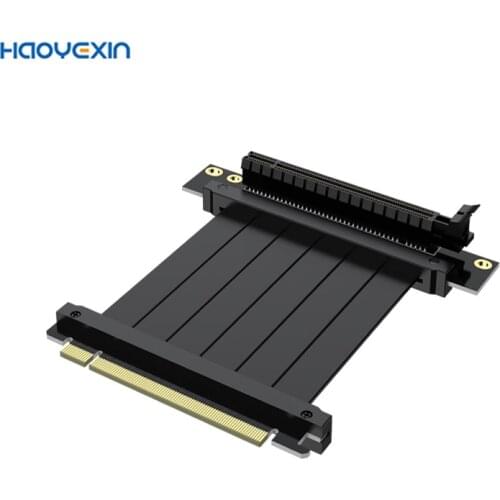 HYX PCI Express 3.0 High Speed 16X Flexible Cable Extension Port Adapter Riser Card PC Graphics Card Connector Cable 270 degrees