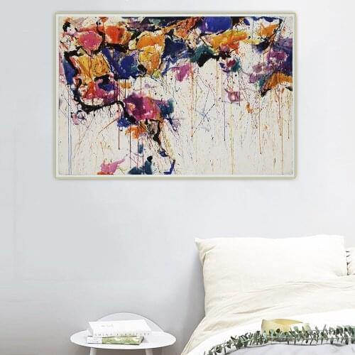 Citon Sam Francis《Untitled》Canvas Art Oil Painting Abstract Artwork Poster Picture Wall Decor Background Modern Home Decoration
