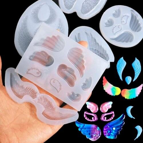 Angel Wings 3D Silicone Molds DIY Fondant Cakes Decoration Mould Chocolate Sugar Mold UV Resin Handicrafts Making Tools